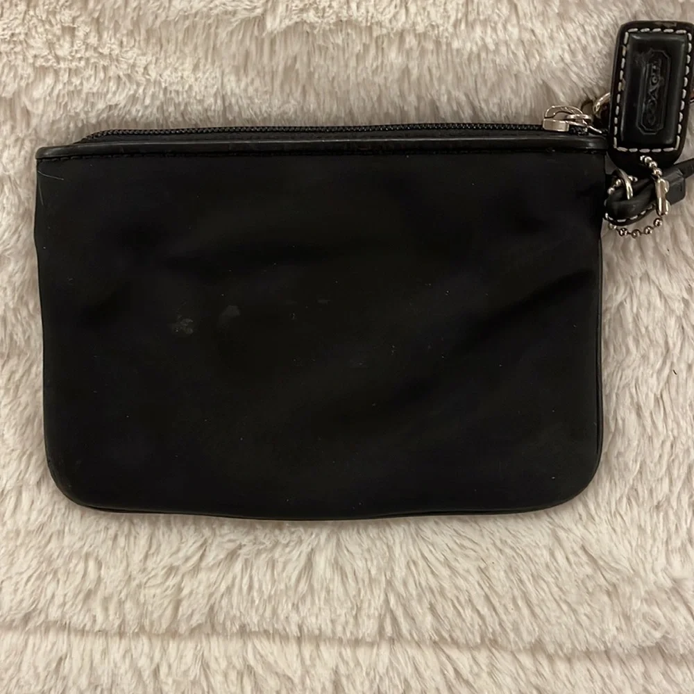 Coach Black Nylon Wristlet